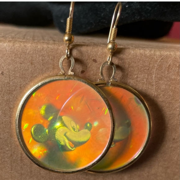 Vintage holographic for the love of Mickey earrings-FINAL- - Picture 4 of 4